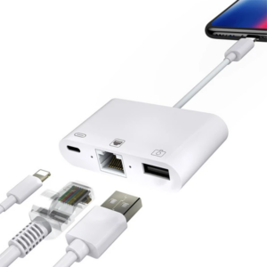 İPhone/İPad 3İN1 Ethernet RJ45 Ve Usb Kamera Adaptörü NK107