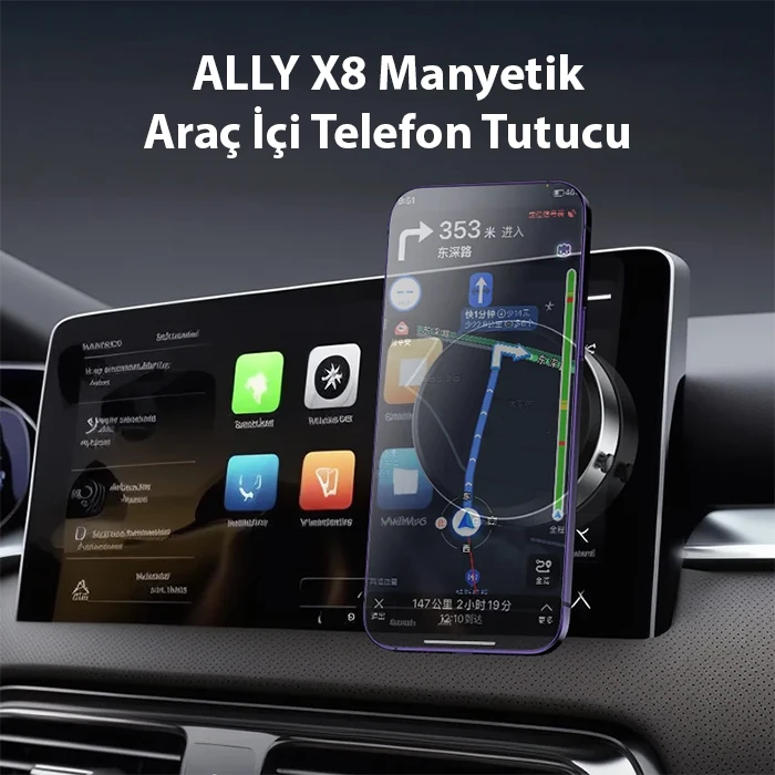 ALLY X8 Magsafe Manyetik Araç İçi Telefon Tutucu 2 ALLY X8 Magsafe Manyetik Araç İçi Telefon Tutucu - Görsel 2