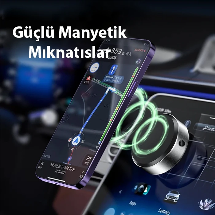 ALLY X8 Magsafe Manyetik Araç İçi Telefon Tutucu 3 ALLY X8 Magsafe Manyetik Araç İçi Telefon Tutucu - Görsel 3