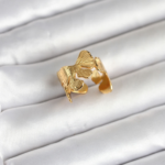 316L Çelik Gold Renk Lotus Model Kadın Yüzük 5886