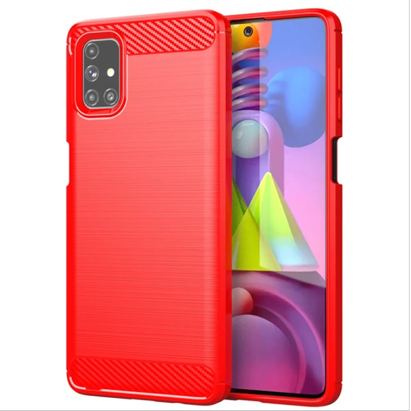 ALLY Samsung Galaxy M51 Brushed Carbon Fiber Silikon Kılıf 1 ALLY Samsung Galaxy M51 Brushed Carbon Fiber Silikon Kılıf