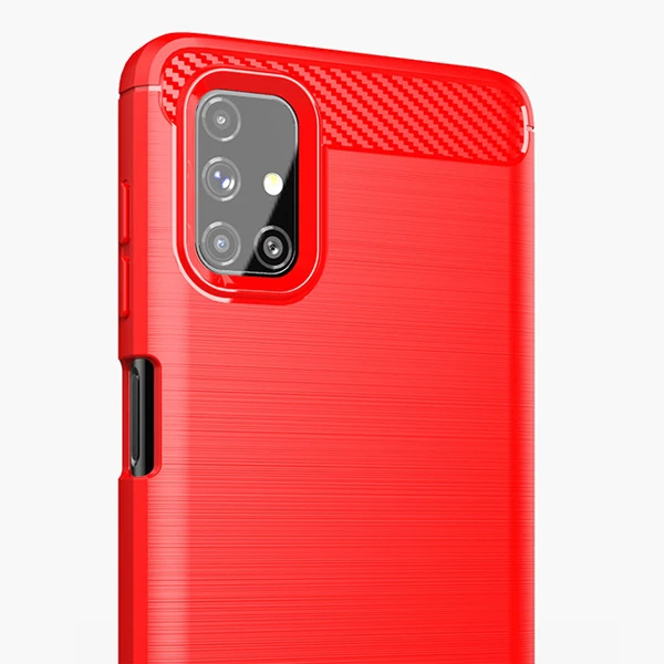 ALLY Samsung Galaxy M51 Brushed Carbon Fiber Silikon Kılıf 3 ALLY Samsung Galaxy M51 Brushed Carbon Fiber Silikon Kılıf - Görsel 3