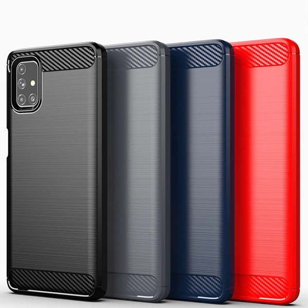 ALLY Samsung Galaxy M51 Brushed Carbon Fiber Silikon Kılıf 4 ALLY Samsung Galaxy M51 Brushed Carbon Fiber Silikon Kılıf - Görsel 4