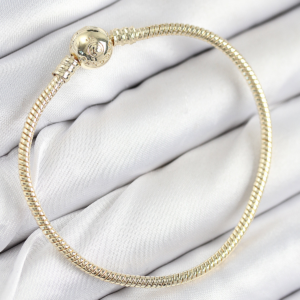 Pirinç Charm Topcuk Model Gold Renk Kadın Bileklik 5886