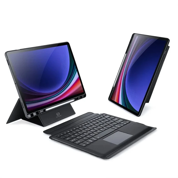 DUX DUCIS Samsung Galaxy Tab S9 + Ayrılabilir Bluetooth Klavye Touchpad PU Deri Kılıf 2 DUX DUCIS Samsung Galaxy Tab S9 + Ayrılabilir Bluetooth Klavye Touchpad PU Deri Kılıf - Görsel 2