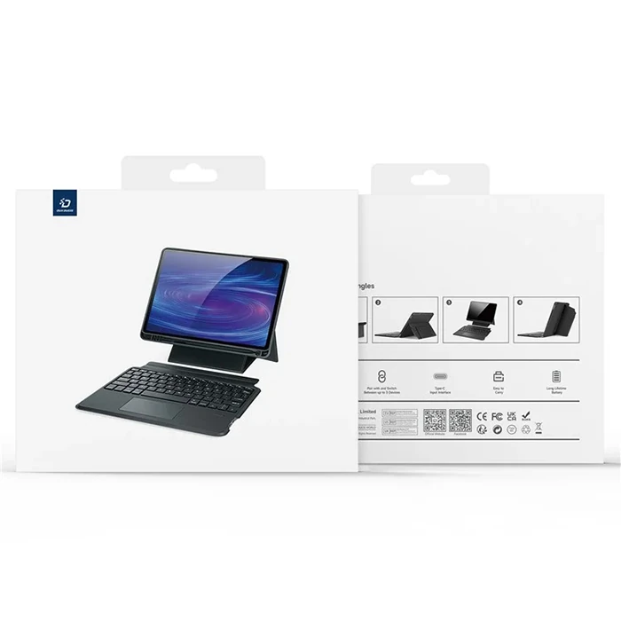 DUX DUCIS Samsung Galaxy Tab S9 + Ayrılabilir Bluetooth Klavye Touchpad PU Deri Kılıf 4 DUX DUCIS Samsung Galaxy Tab S9 + Ayrılabilir Bluetooth Klavye Touchpad PU Deri Kılıf - Görsel 4