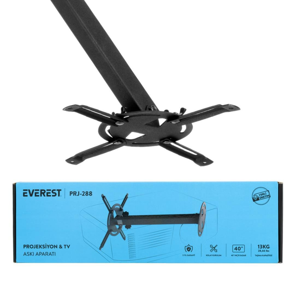Everest PRJ-288, Teleskopik Ayak (37-52cm), 13Kg Taşıma, Projeksiyon ve Monitör, Askı Aparatı(1923) 2 Everest PRJ-288, Teleskopik Ayak (37-52cm), 13Kg Taşıma, Projeksiyon ve Monitör, Askı Aparatı(1923) - Görsel 2