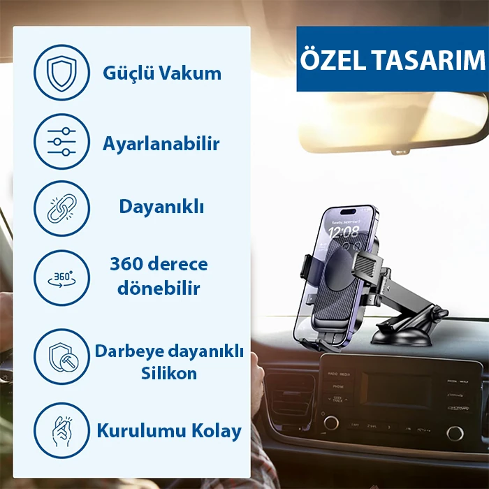 ALLY A145 Araç İçi Torpido Üstü Telefon Tutucu-(5775) 4 ALLY A145 Araç İçi Torpido Üstü Telefon Tutucu-(5775) - Görsel 4