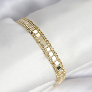 316L Çelik Gold Renk Pullu Zincir Model Kadın Bileklik 5886