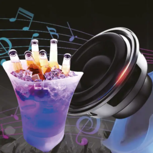EZERE Hoparlör Buz kovası, 5l Bluetooth Hoparlör Ile Renkli Buz kovası Led-(5775)