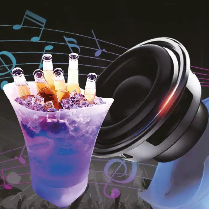 EZERE Hoparlör Buz kovası, 5l Bluetooth Hoparlör Ile Renkli Buz kovası Led-(5775) 1 EZERE Hoparlör Buz kovası, 5l Bluetooth Hoparlör Ile Renkli Buz kovası Led-(5775)