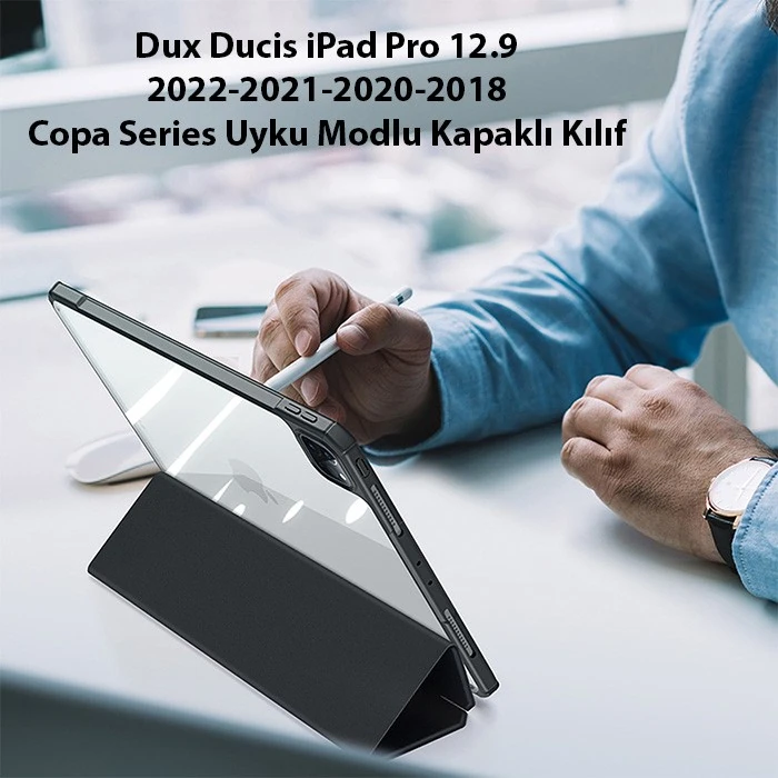 Dux Ducis iPad Pro 12.9 2022/2021/2020/2018 Kılıf Copa Series Uyku Modlu Kapaklı Kılıf 4 Dux Ducis iPad Pro 12.9 2022/2021/2020/2018 Kılıf Copa Series Uyku Modlu Kapaklı Kılıf - Görsel 4