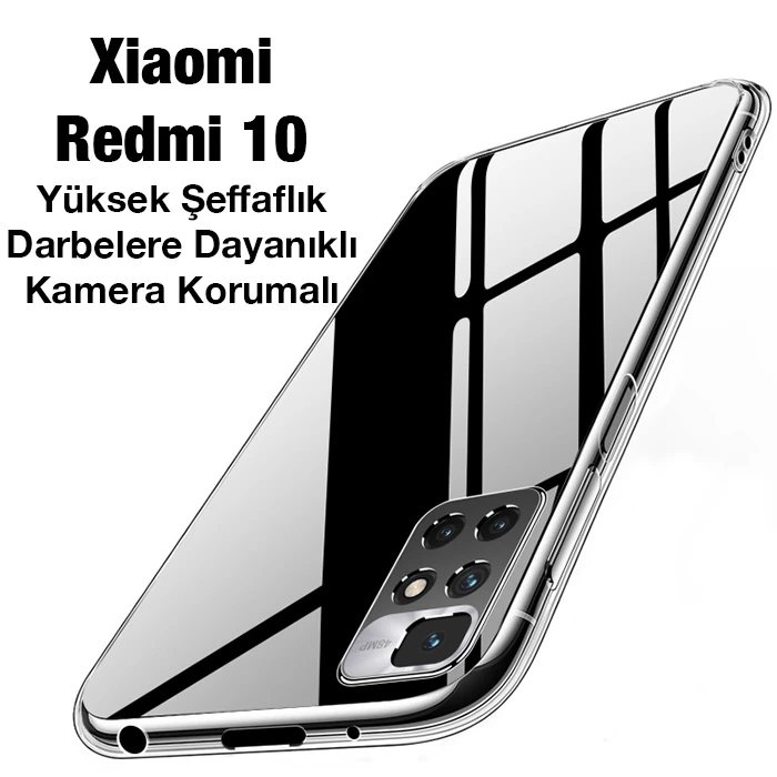 Ally Xiaomi Redmi 10 Kılıf Kamera Korumalı Ultra İnce Şeffaf Silikon Kılıf-(5775) 2 Ally Xiaomi Redmi 10 Kılıf Kamera Korumalı Ultra İnce Şeffaf Silikon Kılıf-(5775) - Görsel 2