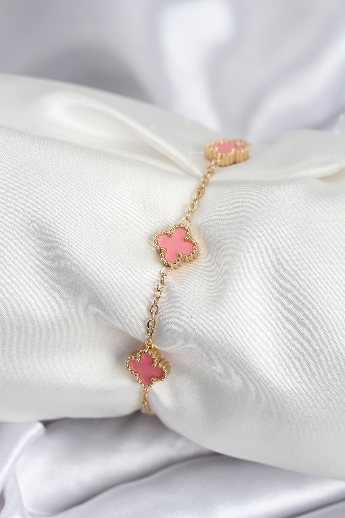 316L Çelik Gold Renk Pembe Baby Boy Yonca Kadın Bileklik 5886 1 316L Çelik Gold Renk Pembe Baby Boy Yonca Kadın Bileklik 5886