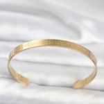 316L Çelik Gold Renk Ayetel Kürsi Yazılı Bileklik 5886