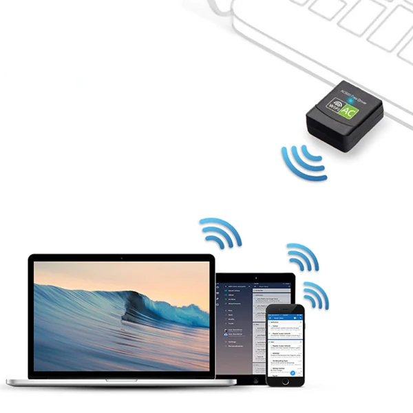 ALLY Çift Bant 600 Mbps 2.4 GHz +5 GHz USB Kablosuz Wifi Adaptör 2 ALLY Çift Bant 600 Mbps 2.4 GHz +5 GHz USB Kablosuz Wifi Adaptör - Görsel 2