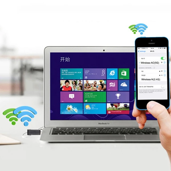 ALLY Çift Bant 600 Mbps 2.4 GHz +5 GHz USB Kablosuz Wifi Adaptör 4 ALLY Çift Bant 600 Mbps 2.4 GHz +5 GHz USB Kablosuz Wifi Adaptör - Görsel 4