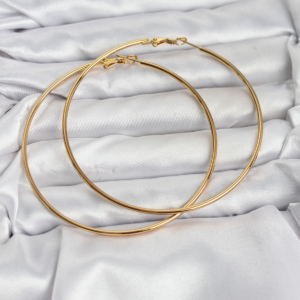 316L Çelik Gold Renk 75 mm Halka Küpe 5886