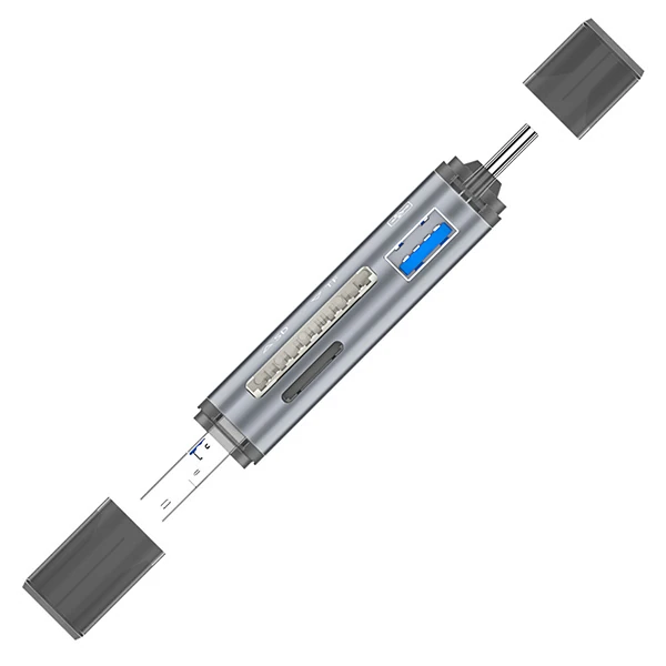 ALLY ADS-307 3 IN 1 USB + Micro USB + Type-c OTG Kart Okuyucu 3 ALLY ADS-307 3 IN 1 USB + Micro USB + Type-c OTG Kart Okuyucu - Görsel 3
