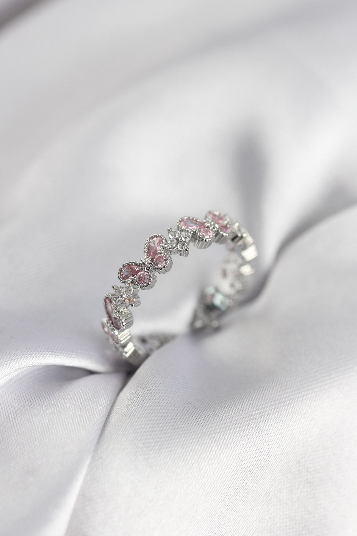 Pembe Zirkon Taşlı Kelebek Model Kadın Yüzük 5886 1 Pembe Zirkon Taşlı Kelebek Model Kadın Yüzük 5886