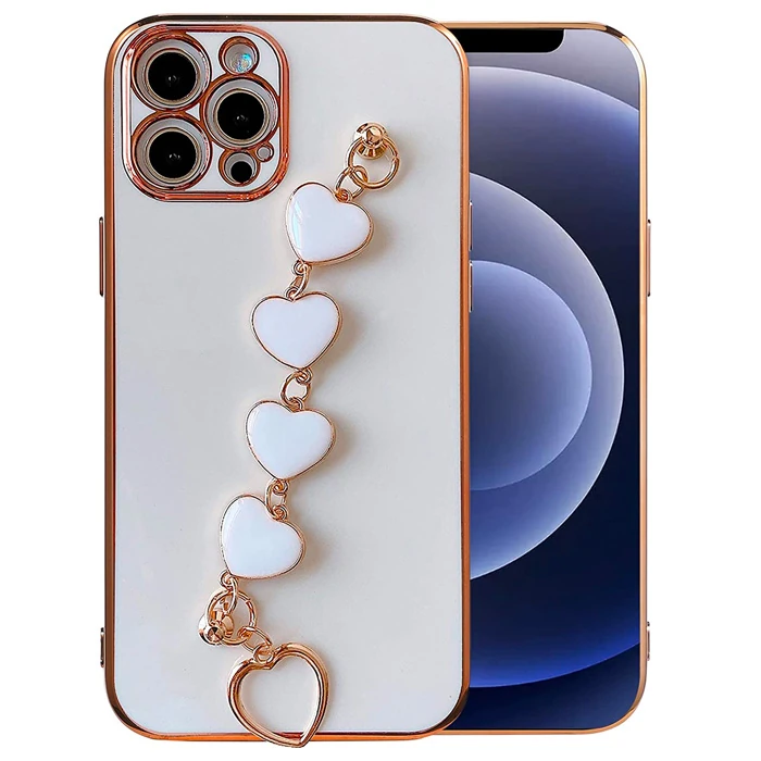Ally iPhone 12 Pro Max 6.7inç Kılıf Kalp Bileklik Tutuculu Lüx Silikon Askılı Kılıf 1 Ally iPhone 12 Pro Max 6.7inç Kılıf Kalp Bileklik Tutuculu Lüx Silikon Askılı Kılıf