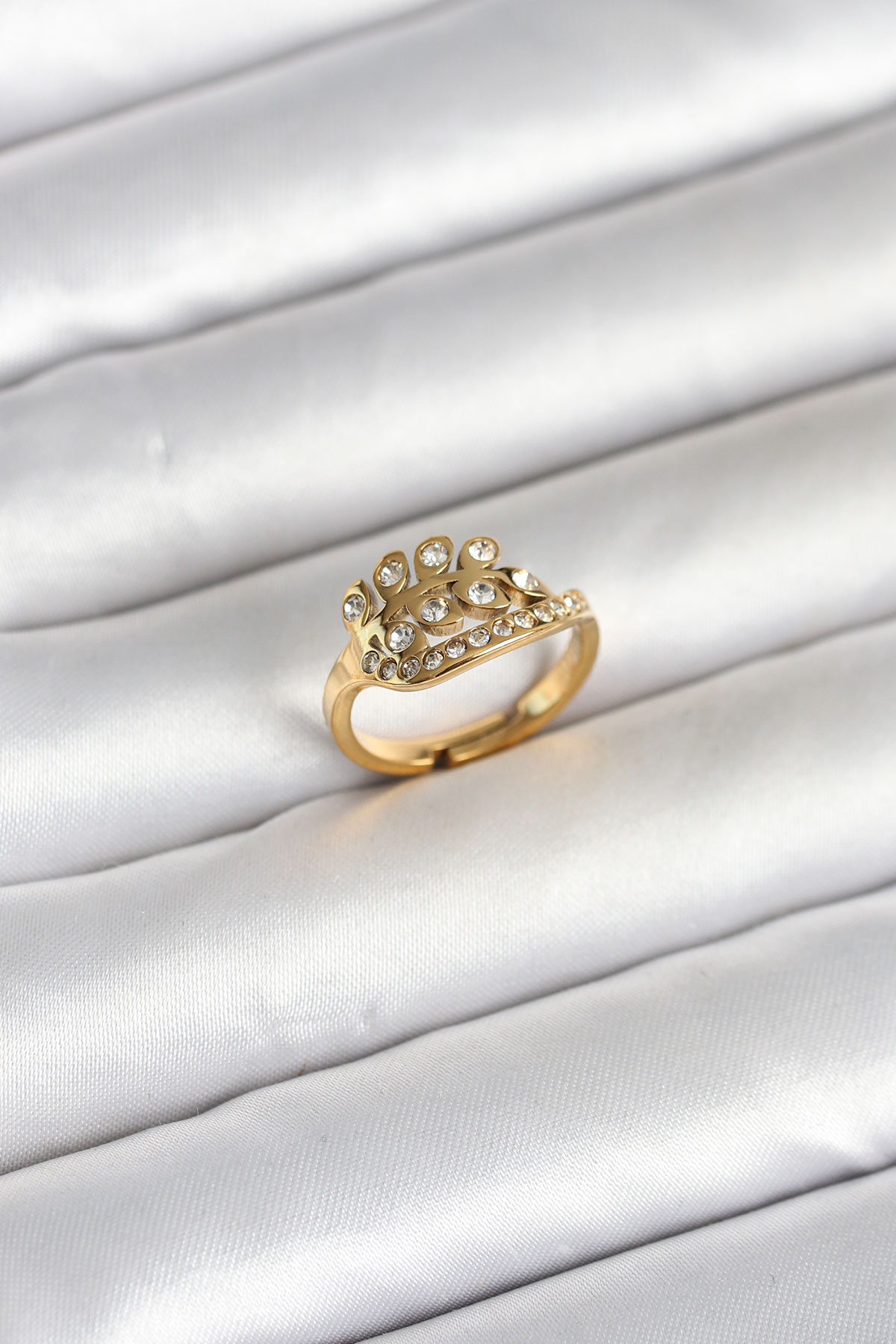316L Çelik Gold Renk Zirkon Taşlı Kalp Model Kadın Yüzük 5886 1 316L Çelik Gold Renk Zirkon Taşlı Kalp Model Kadın Yüzük 5886