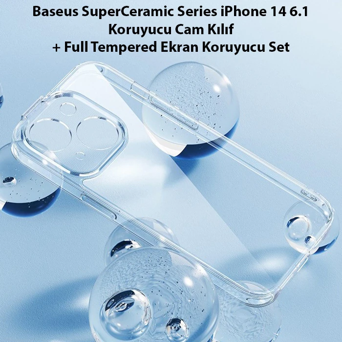 Baseus SuperCeramic Series iPhone 14 6.1 Koruyucu Cam Kılıf + Full Tempered Ekran Koruyucu Set 2 Baseus SuperCeramic Series iPhone 14 6.1 Koruyucu Cam Kılıf + Full Tempered Ekran Koruyucu Set - Görsel 2