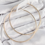 Pirinç Halka Model Gold Renk Kadın Küpe 5886