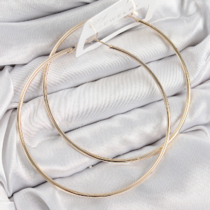 Pirinç Halka Model Gold Renk Kadın Küpe 5886