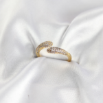 Zirkon Taşlı Gold Renk Pirinç Yüzük 5886