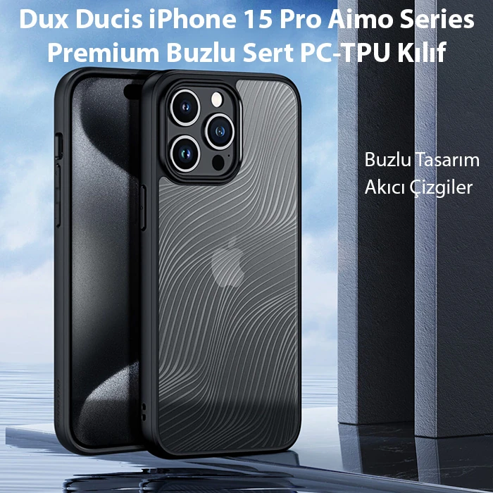 Dux Ducis iPhone 15 Pro Aimo Series Premium Buzlu Sert PC-TPU Kılıf-(5775) 2 Dux Ducis iPhone 15 Pro Aimo Series Premium Buzlu Sert PC-TPU Kılıf-(5775) - Görsel 2