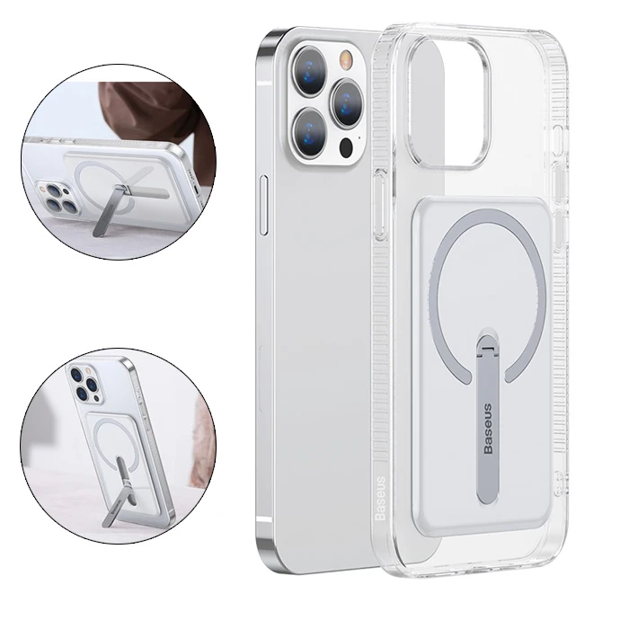 Baseus iPhone 13 Pro 6.1inç Manyetik Magsafe Standlı Silikon Kılıf 1 Baseus iPhone 13 Pro 6.1inç Manyetik Magsafe Standlı Silikon Kılıf