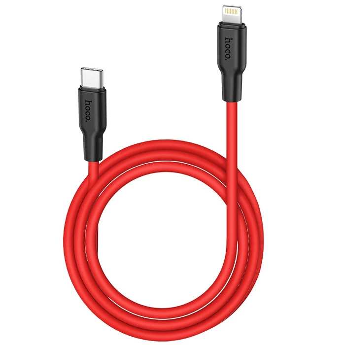 HOCO X21 Plus PD 20W Type-C to iPhone Lightning Silikon Hızlı Şarj ve Data Kablosu-(5775) 2 HOCO X21 Plus PD 20W Type-C to iPhone Lightning Silikon Hızlı Şarj ve Data Kablosu-(5775) - Görsel 2