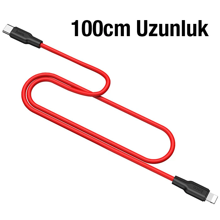HOCO X21 Plus PD 20W Type-C to iPhone Lightning Silikon Hızlı Şarj ve Data Kablosu-(5775) 3 HOCO X21 Plus PD 20W Type-C to iPhone Lightning Silikon Hızlı Şarj ve Data Kablosu-(5775) - Görsel 3