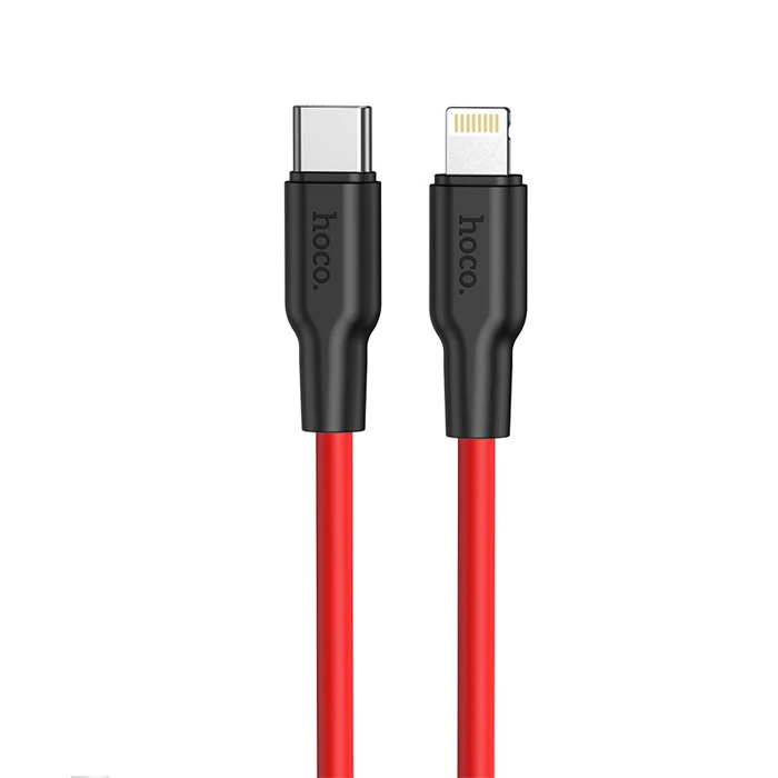 HOCO X21 Plus PD 20W Type-C to iPhone Lightning Silikon Hızlı Şarj ve Data Kablosu-(5775) 4 HOCO X21 Plus PD 20W Type-C to iPhone Lightning Silikon Hızlı Şarj ve Data Kablosu-(5775) - Görsel 4