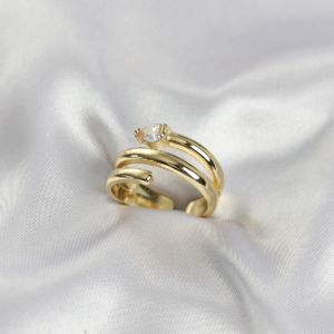 Pirinç Gold Renk Sarmal Yılan Model Kadın Yüzük 5886