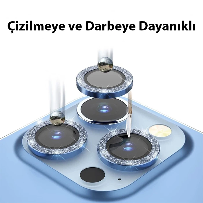 ALLY iPhone 14 Pro-14 Pro Max Diamond Taş İşlemeli Alüminyum Alaşımlı Kamera Lens Koruyucu 4 ALLY iPhone 14 Pro-14 Pro Max Diamond Taş İşlemeli Alüminyum Alaşımlı Kamera Lens Koruyucu - Görsel 4