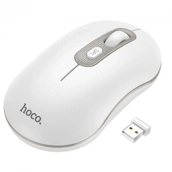 HOCO GM21 Platinium 1600dPi 2.4G Bluetooth Kablosuz Optik Mouse-(5775) 1 HOCO GM21 Platinium 1600dPi 2.4G Bluetooth Kablosuz Optik Mouse-(5775)