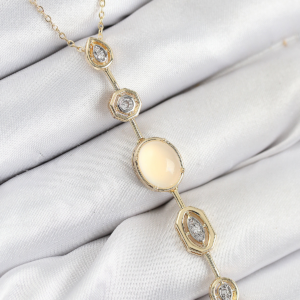Pirinç Zincir Sarı Gold Renk Zirkon Taşlı Y Kolye 5886