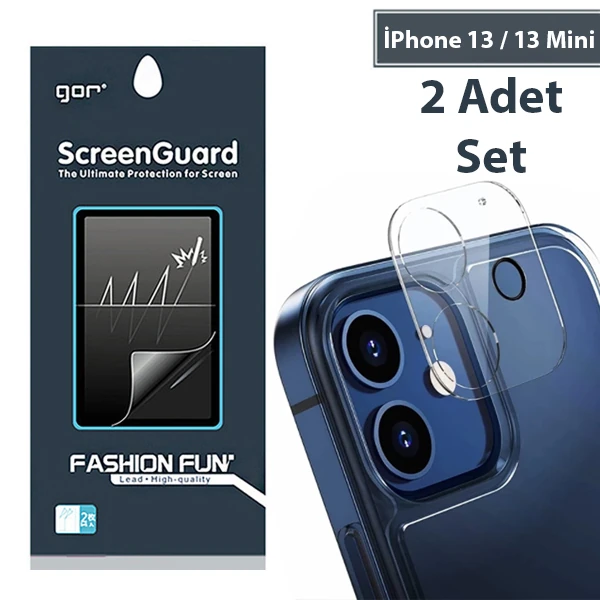 GOR İPhone 13 /13 Mini Best Full Tempered Cam Kamera Koruyucu 2Adet Set 1 GOR İPhone 13 /13 Mini Best Full Tempered Cam Kamera Koruyucu 2Adet Set