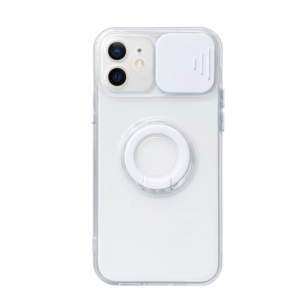 Haydiburaya 86 Ally iPhone 11 6.1inç Kılıf Sürgülü Kamera Lens Korumalı Yüzük Standlı Silikon Kılıf