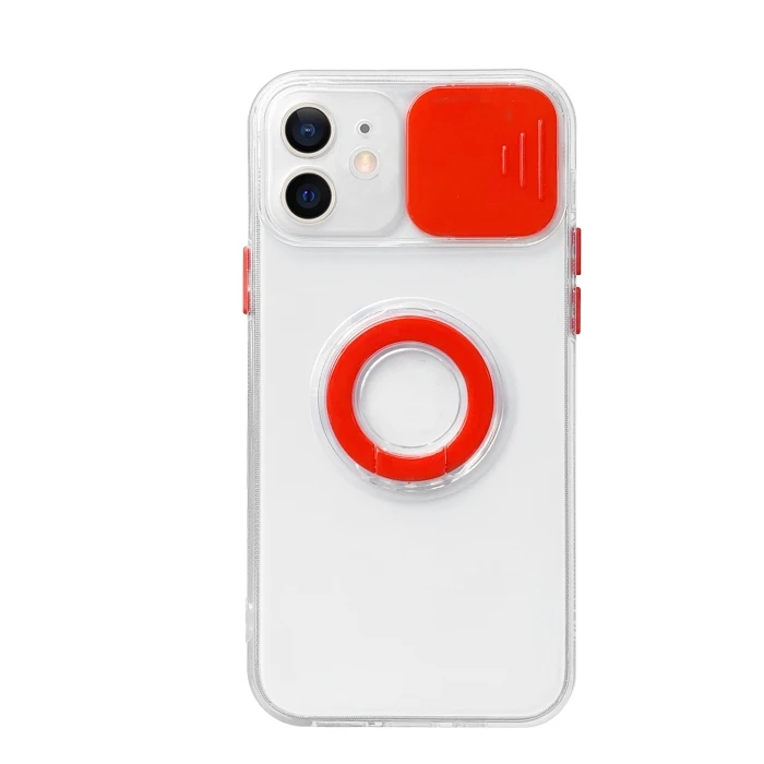 Ally iPhone 11 6.1inç Kılıf Sürgülü Kamera Lens Korumalı Yüzük Standlı Silikon Kılıf 2 Ally iPhone 11 6.1inç Kılıf Sürgülü Kamera Lens Korumalı Yüzük Standlı Silikon Kılıf - Görsel 2