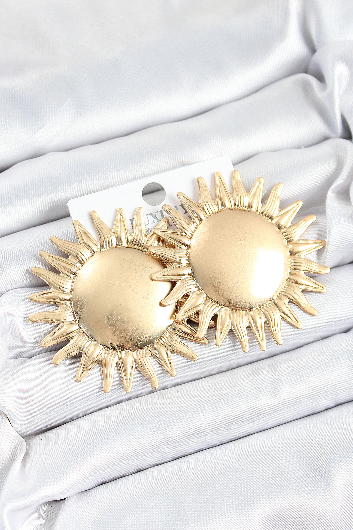 Pirinç Güneş Model Gold Renk Kadın Küpe 5886 1 Pirinç Güneş Model Gold Renk Kadın Küpe 5886