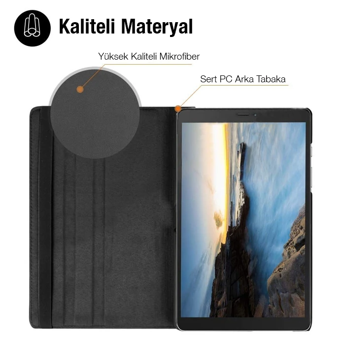 SM Galaxy Tab A 10.0 (P580-P585) 360 Derece Döner Standlı Kılıf-(5775) 2 SM Galaxy Tab A 10.0 (P580-P585) 360 Derece Döner Standlı Kılıf-(5775) - Görsel 2