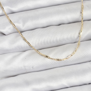CM 14K Gold Renk Pirinç Ataç Zincir 60 cm Kadın Kolye 5886