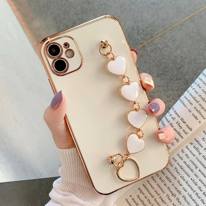 Ally iPhone 12 6.1inç Kılıf Kalp Bileklik Tutuculu Lüx Silikon Askılı Kılıf-(5775) 3 Ally iPhone 12 6.1inç Kılıf Kalp Bileklik Tutuculu Lüx Silikon Askılı Kılıf-(5775) - Görsel 3