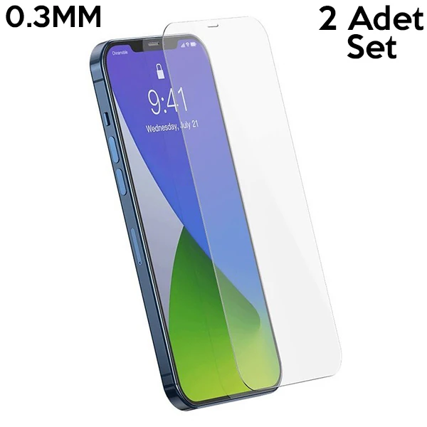 Baseus İPhone 12 Pro Max 6.7 0.3mm Ful Tempered Cam Ekran Koruyucu 2 Adet Set 2 Baseus İPhone 12 Pro Max 6.7 0.3mm Ful Tempered Cam Ekran Koruyucu 2 Adet Set - Görsel 2