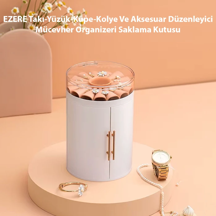 EZERE Takı-Yüzük-Küpe-Kolye Ve Aksesuar Düzenleyici Mücevher Organizeri Saklama Kutusu-(5775) 2 EZERE Takı-Yüzük-Küpe-Kolye Ve Aksesuar Düzenleyici Mücevher Organizeri Saklama Kutusu-(5775) - Görsel 2