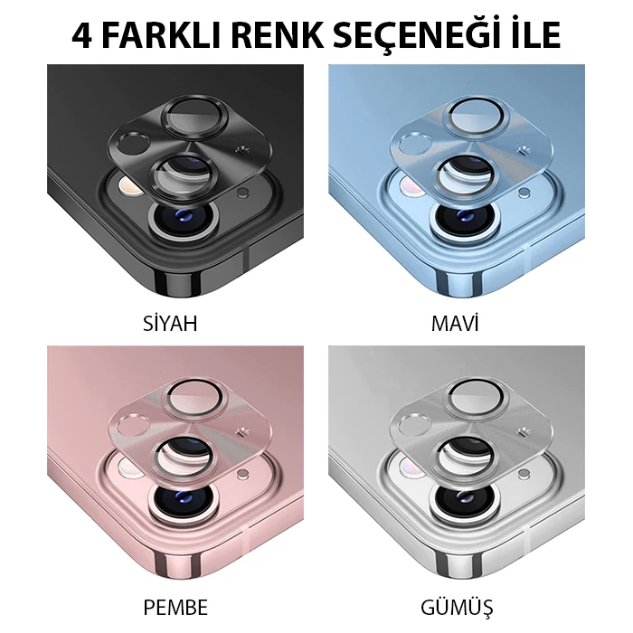 ALLY iPhone 15-15 Plus Metal Tempered Kamera Lens Koruyucu-(5775) 4 ALLY iPhone 15-15 Plus Metal Tempered Kamera Lens Koruyucu-(5775) - Görsel 4
