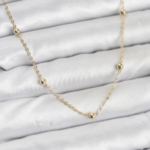 CM Gold Renk Top Zincirli Kadın Kolye 5886